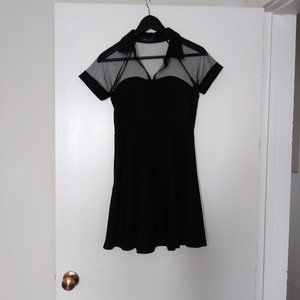 short sleeve black dress